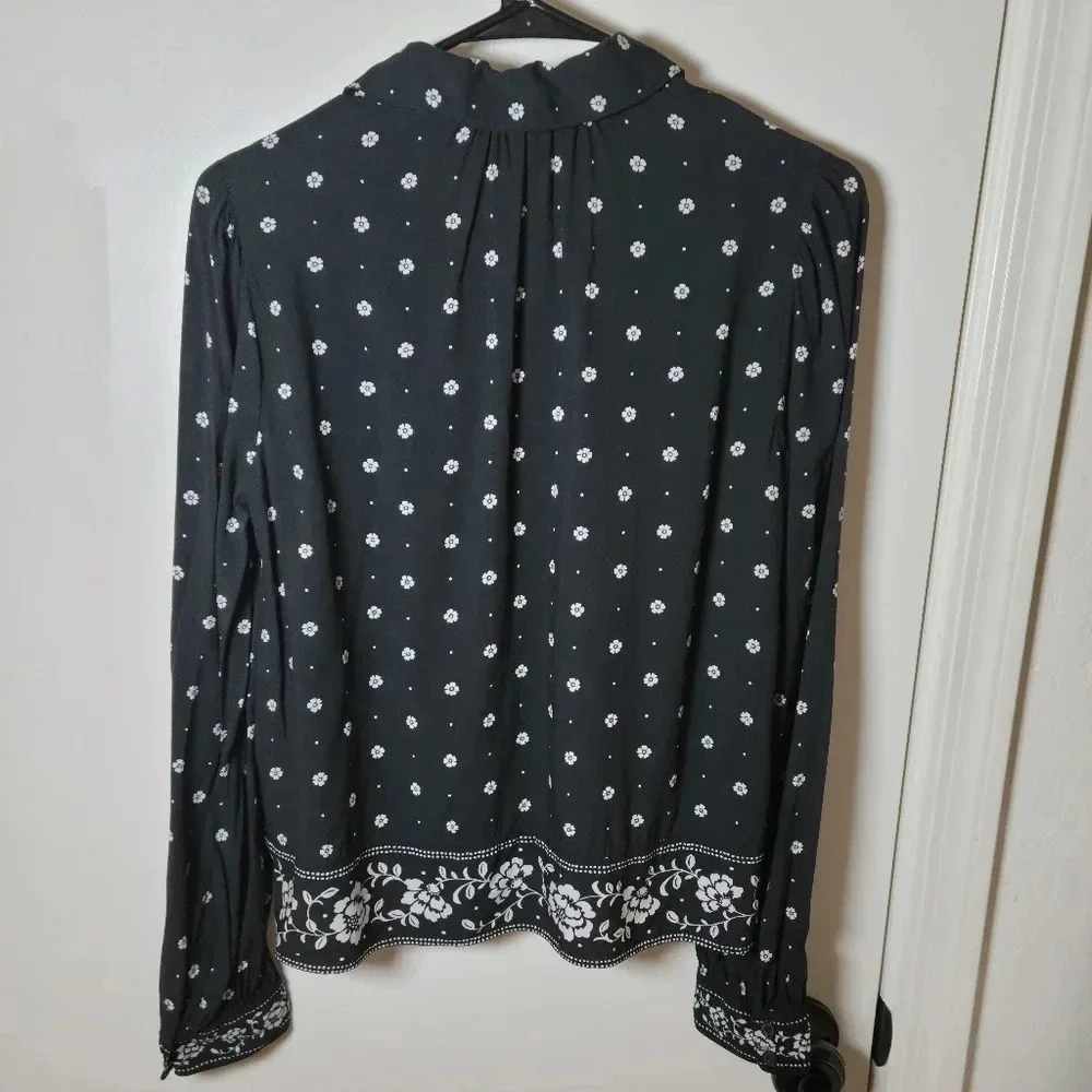 Kate Spade Long Sleeve Floral Shirt | Vintage Bandana Print | Size S